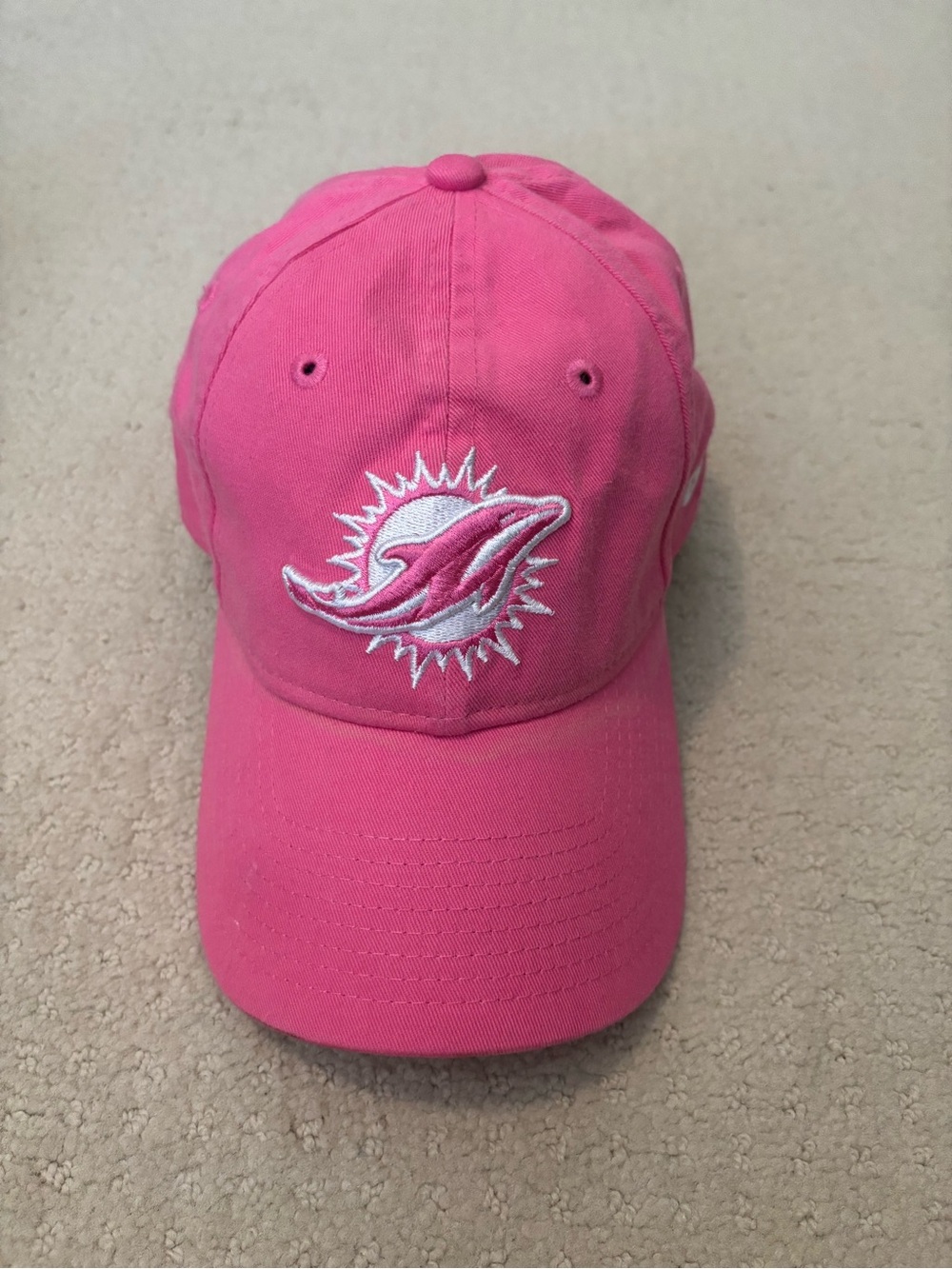 NFL Miami Dolphins Hat Pink Logo Baseball Cap Adult Women’s Adjustable